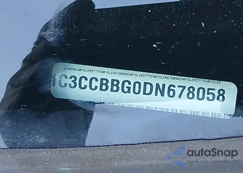 2013 Chrysler 200 Touring z USA, uszkodzony, nr VIN 1C3CCBBG0DN678058